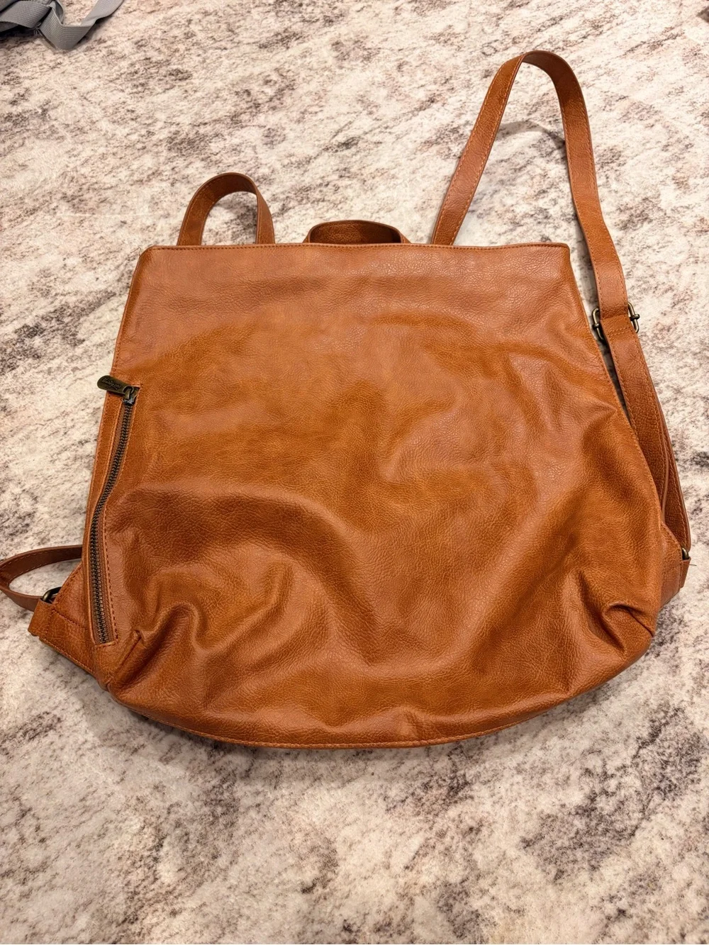 thirty-one Cognac Leather Backpack Tote
